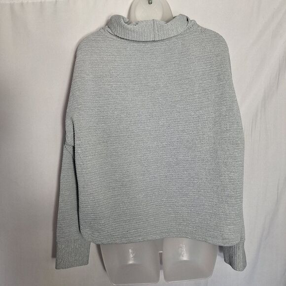 Danskin Womens Sweatshirt Oversized Gray Long Sleeve Ridged Cowl Neck Small P - Picture 7 of 10